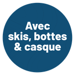Privé 55 minutes - Ski alpin (3 ans et +) - Avec skis, bottes et casque